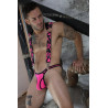 Breedwell Harnais Neo Camo Noir-Rose Neon